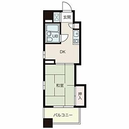 ダイアパレス宝町 1Kの間取図画像