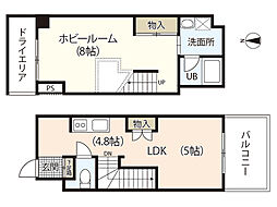 西風館 1階1LDKの間取り