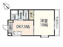 フィレンツェ2 1DKの間取図画像