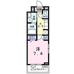 セブンコート長束駅前B 1Kの間取図画像