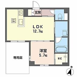 Ａｚｕｒｅ東雲 1階1LDKの間取り