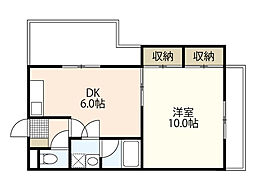 ノーブル芳翠 1DKの間取図画像