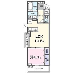 ラ・クラリテ高須 1LDKの間取図画像