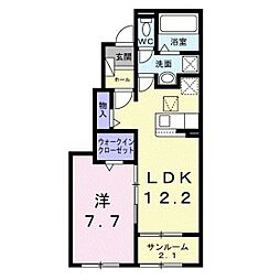 緑井3丁目アパート 1LDKの間取図画像
