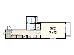 オークランドヒルズ仁保南 1Kの間取図画像