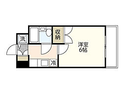 メゾン・ド・ヴェルティ 1Kの間取図画像