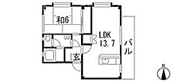 ハイムケン壱番館 1LDKの間取図画像