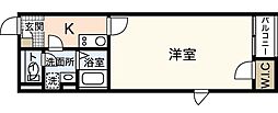 レオネクストアミーチ 1Kの間取図画像
