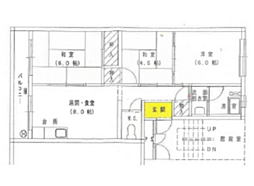 サンハイツ石丸 3LDKの間取図画像