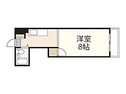 LS舟入本町 1Kの間取図画像