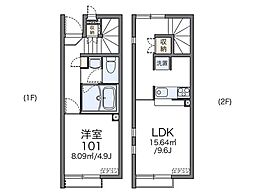 レオネクストJubilee2 1LDKの間取図画像