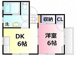 ウイング 1DKの間取図画像