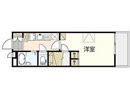 レオパレスエスポワールシェソワ 1Kの間取図画像