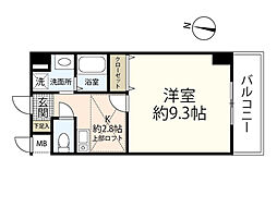 レジデンス99 1Kの間取図画像