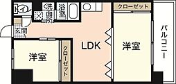 ラ・フォーレ十日市 2LDKの間取図画像