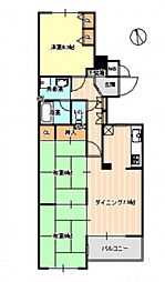 サーパス舟入南 3DKの間取図画像