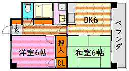 アーバン・アネックス 2DKの間取図画像