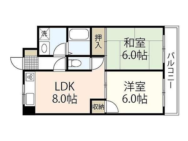 クリオール ｜広島県広島市安佐南区東原3丁目(賃貸マンション2LDK・3階・45.36㎡)の写真 その2