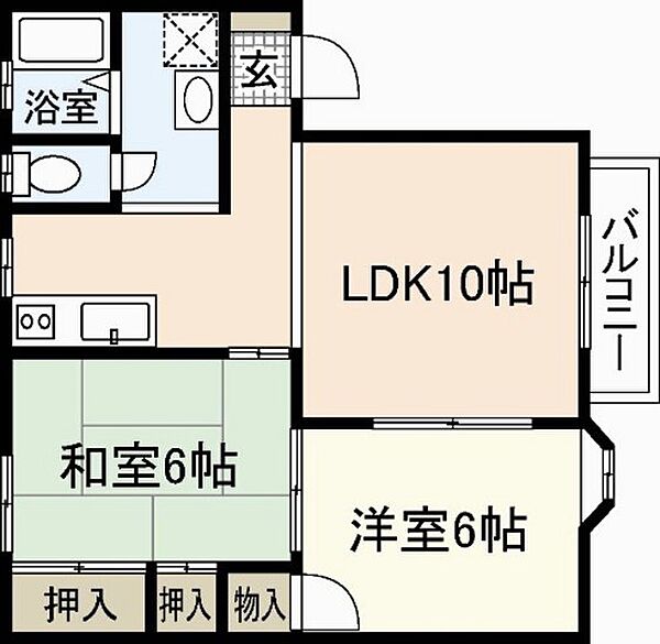 メゾンＲ ｜広島県広島市安佐南区川内5丁目(賃貸アパート2LDK・2階・53.00㎡)の写真 その2