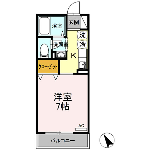 サンフォート ｜広島県広島市安佐南区伴東5丁目(賃貸アパート1K・2階・23.30㎡)の写真 その2