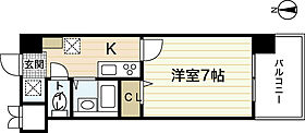 広島県広島市中区羽衣町（賃貸マンション1K・7階・24.80㎡） その2