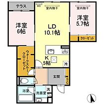 広島県広島市東区牛田新町1丁目（賃貸アパート2LDK・1階・67.41㎡） その2