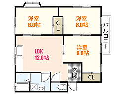 ハイム寺尾 3LDKの間取図画像