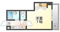 ポート21 1Kの間取図画像