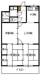 スカイマンション 3LDKの間取図画像