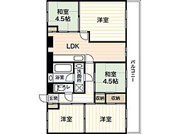 春秋マンション 5LDKの間取図画像