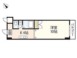 サン・シャイン 1Kの間取図画像