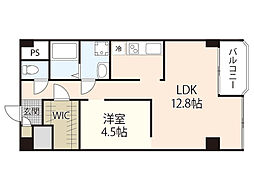 ダイヤコーポ東雲 6階1LDKの間取り