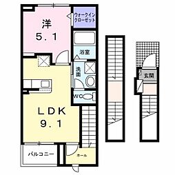 間取図画像 1LDK