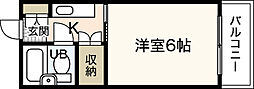 アメニティナガツカ2 1Kの間取図画像