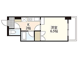 スカイNフルタ 1Kの間取図画像