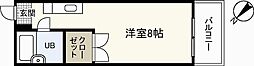 ｐｅｔｉｔ　ｐａｓ祇園 2階ワンルームの間取り