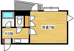 エステート上天満 1Kの間取図画像