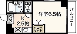 エスポワール牧村 1Kの間取図画像