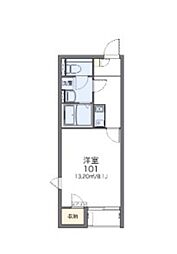 レオネクストサニーコート河原 1Kの間取図画像