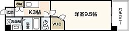 ロアール横川参番館 1Kの間取図画像