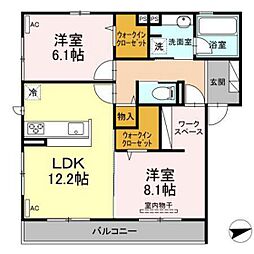 間取図画像 2LDK