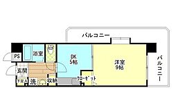 広電コイン通りビル 1DKの間取図画像