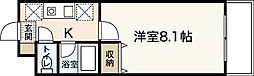 レジデンス山崎 1Kの間取図画像