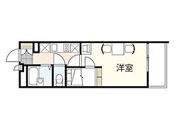 レオパレス東久保 1Kの間取図画像
