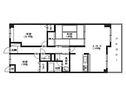 パークサイド古本 3LDKの間取図画像