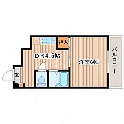 ふるどいビル 1DKの間取図画像