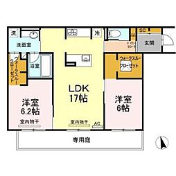 T-5FLAT 2LDKの間取図画像