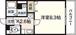 セリーンアイハウス 1Kの間取図画像
