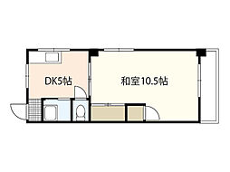 大芝コーポ 1DKの間取図画像
