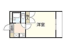 レオパレスマサト 1Kの間取図画像